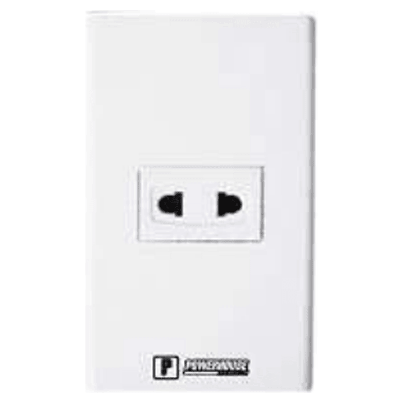 Powerhouse Electric 1 Gang Plate w/ Universal Outlet 1pc - KHM Megatools Corp. Main image