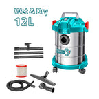 Total TVC14122 (12L) Wet & Dry Vacuum Cleaner 800W - ToolsSavvy.ph