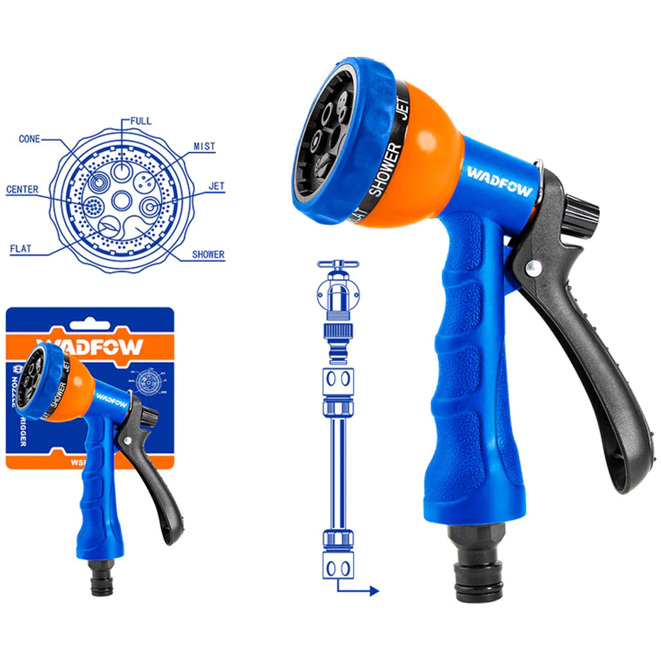 Wadfow WSN1E07 Plastic Trigger Nozzle 7-Way | Wadfow by KHM Megatools Corp.