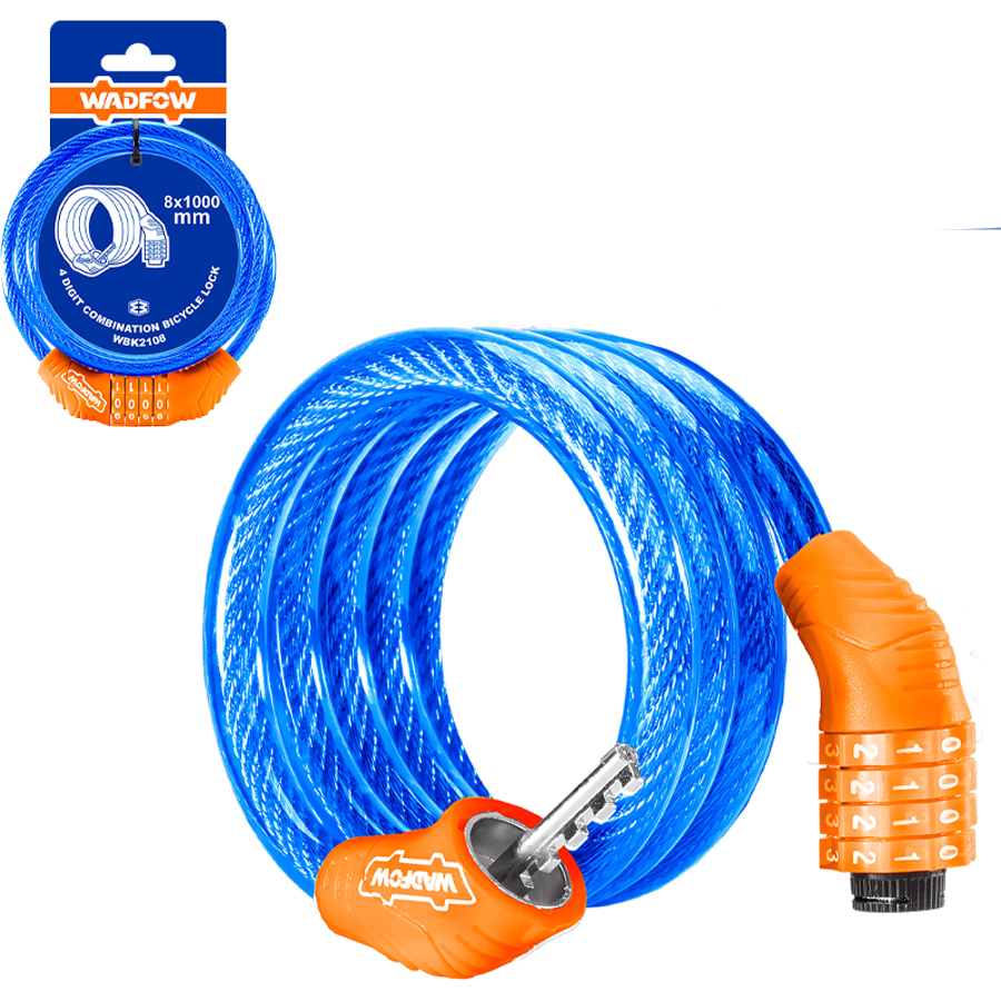 Wadfow 4-Digit Combination Bicycle Cable Lock | Wadfow by KHM Megatools Corp.