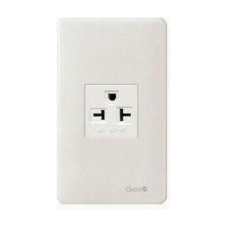 Omni WEA-401 Aircon Tandem Outlet With Plate 20A 250V (Flush Type) | Omni by KHM Megatools Corp. Main image