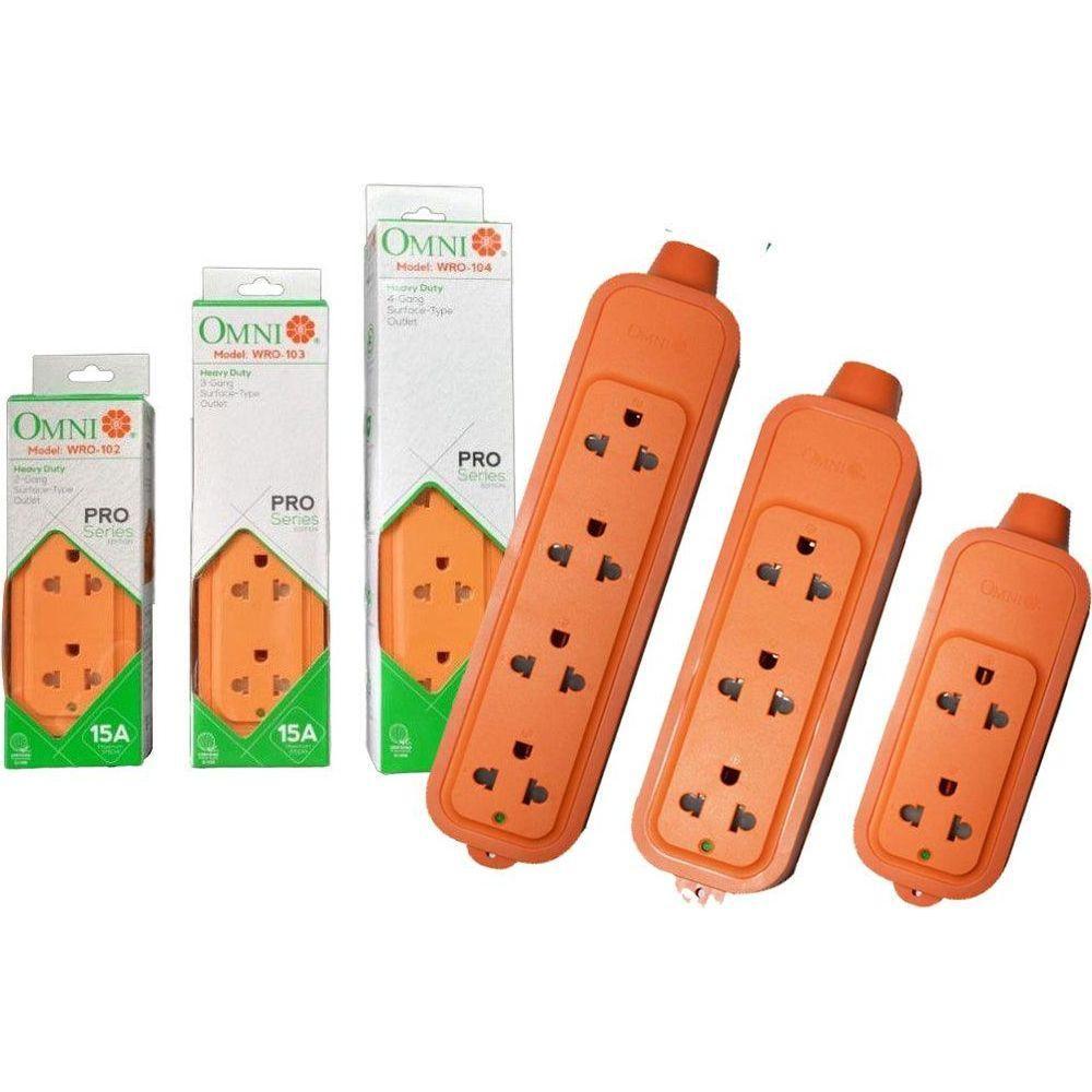 Omni WRO Heavy Duty Surface Type ABS-PVC Plastic Outlet 3750W 15A 250V | Omni by KHM Megatools Corp. Main image