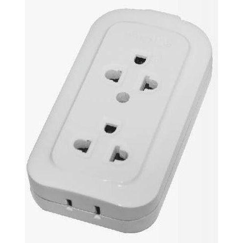 Omni WSG-002 Surface Convenience Outlet with Ground 2-Gang 10A 250V | Omni by KHM Megatools Corp. Main image