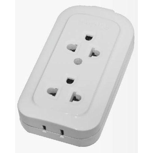 Omni WSG-002 Surface Convenience Outlet with Ground 2-Gang 10A 250V | Omni by KHM Megatools Corp.