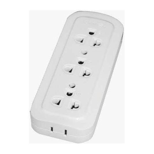 Omni WSG-003 Surface Convenience Outlet with Ground 3-Gang 10A 250V | Omni by KHM Megatools Corp. Main image