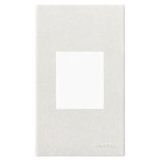 Omni WWP-111 1-Gang Plate for Universal Outlet with Ground & Aircon Tandem Outlet (Wide Series) | Omni by KHM Megatools Corp. Main image