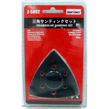 Zekoki Z-5802 Triangular Sanding Set 5pcs (For Oscillating Tool) - Goldpeak Tools PH Zekoki Main image