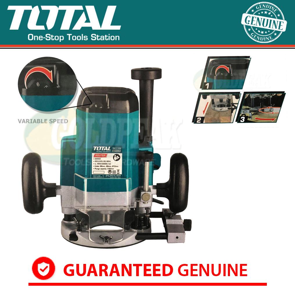 Total TR11122 Plunge Router (Variable Speed) - ToolsSavvy.ph