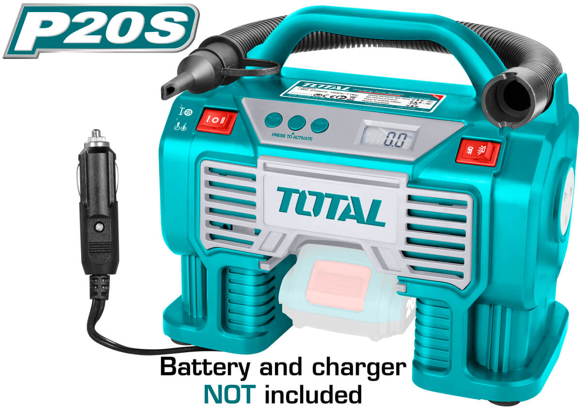 Total TACLI2002 20V Cordless Inflator Bare) - ToolsSavvy.ph