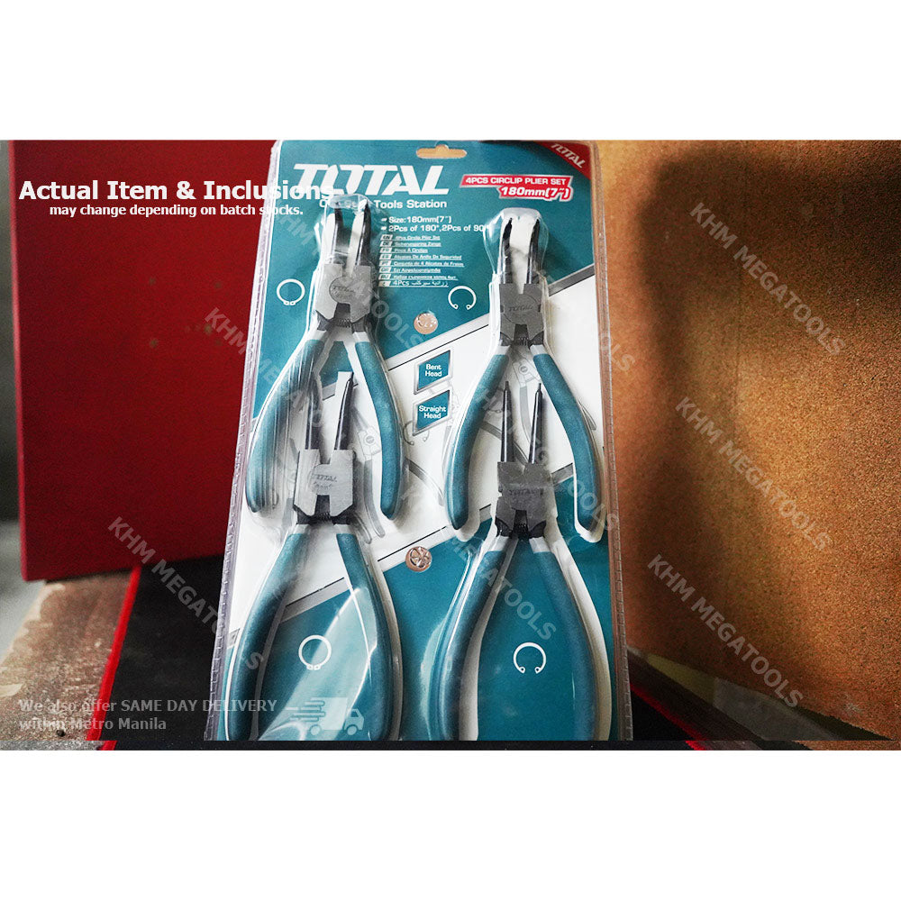 Total THT114041 4pcs Circlip / Snap Ring Plier Set - ToolsSavvy.ph