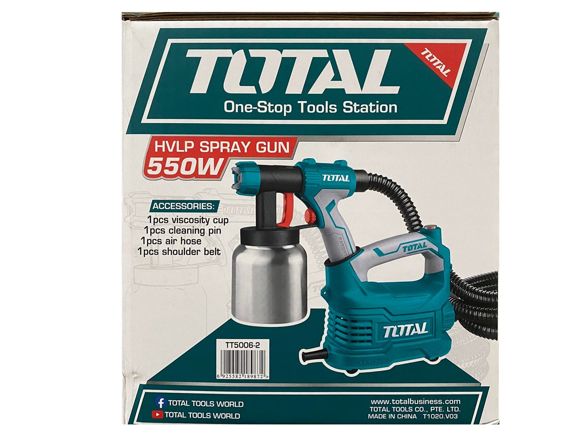 Total TT5006-2 Electric HVLP Paint Spray Gun (Aluminum Can) 550W - ToolsSavvy.ph