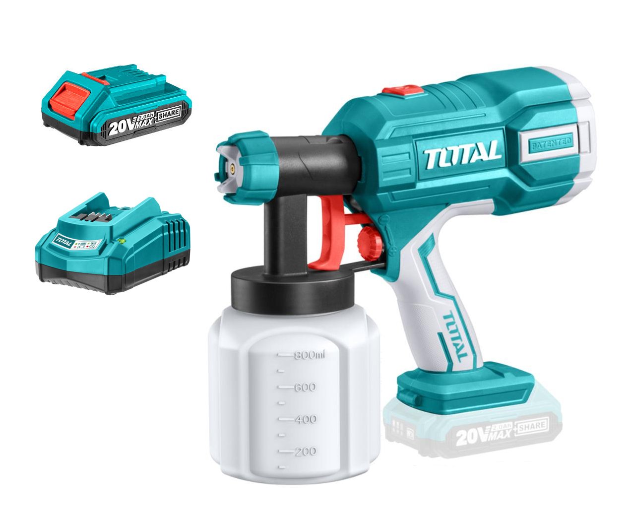 Total TSGLI2001S 20V Cordless Paint Spray Gun - ToolsSavvy.ph