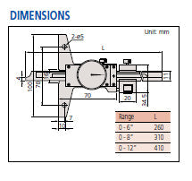 Mitutoyo 527-301-50 [DVD15] Dial Depth Gauge Series 150mm - ToolsSavvy.ph