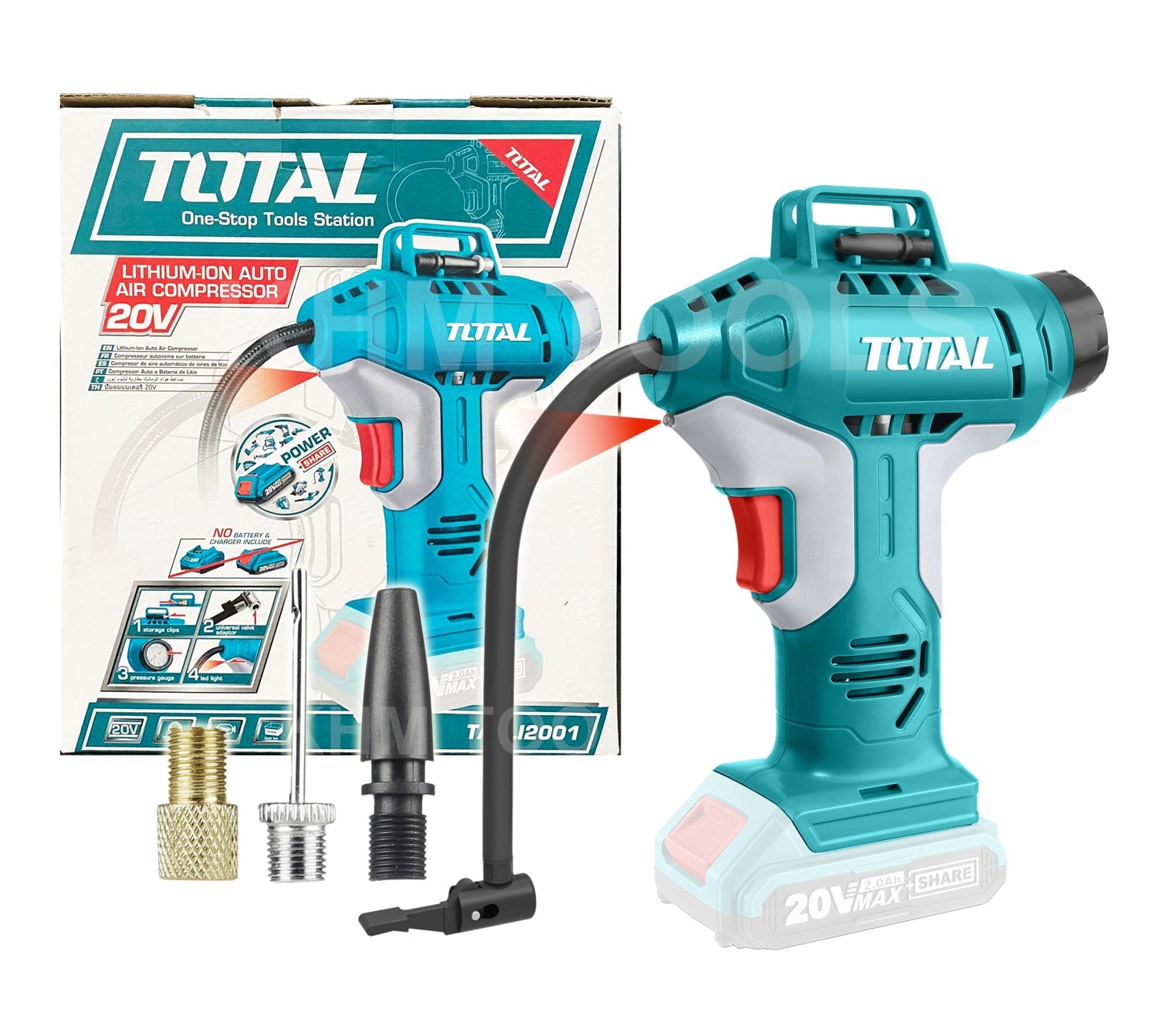 Total TACLI2001 20V Cordless Inflator (150 psi) [Bare] - ToolsSavvy.ph