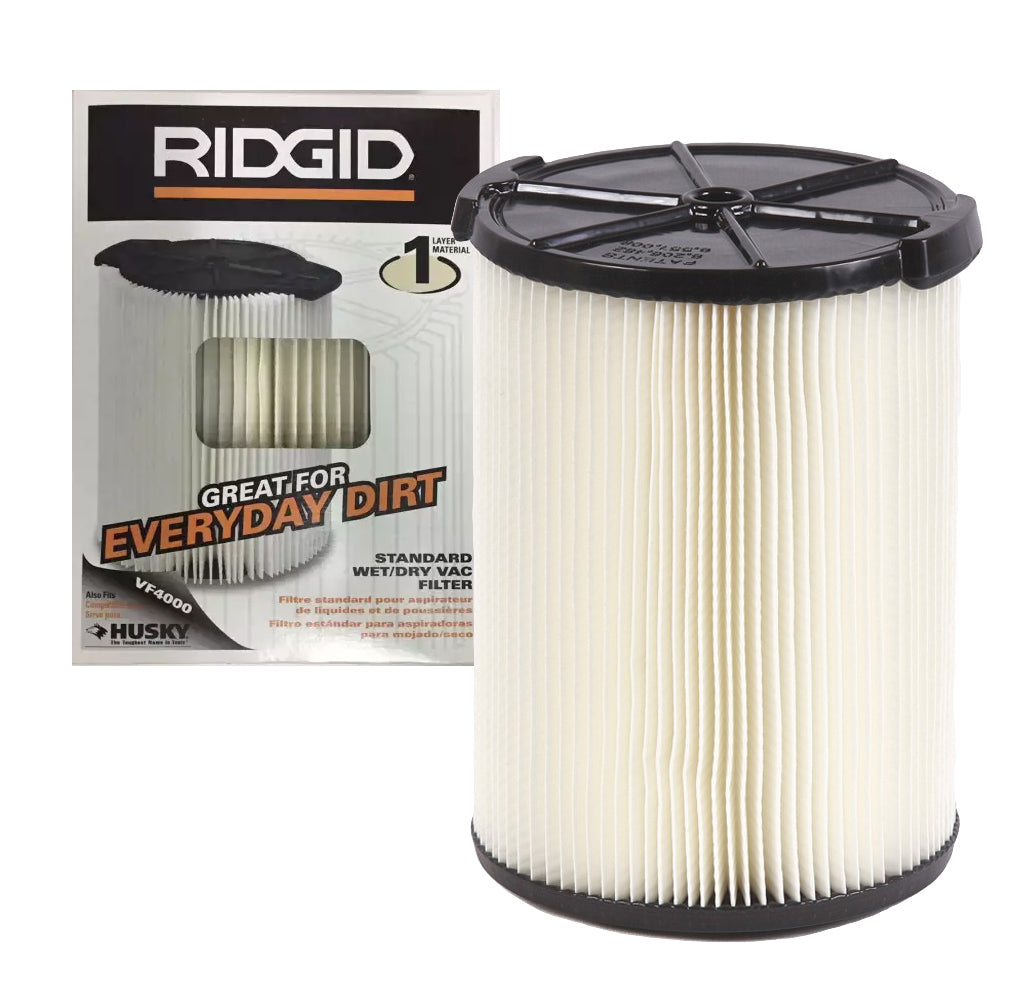 Ridgid VF4000 Everyday Dirt 1-Layer Pleated Paper Vacuum Filter - ToolsSavvy.ph