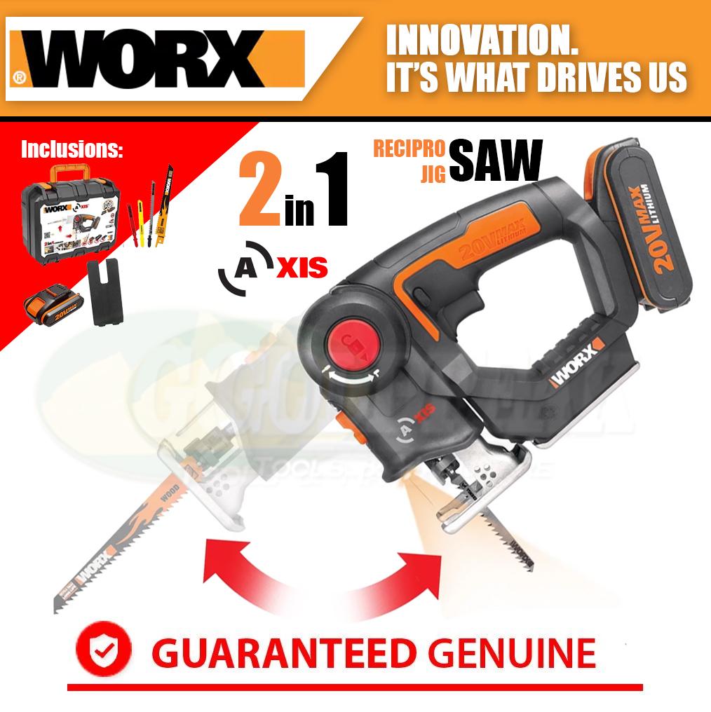 Worx WX550 20V (2in1 Saw) Cordless Reciprocating Saw / Jigsaw - ToolsSavvy.ph