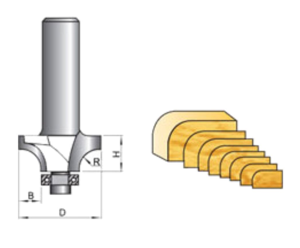 Tatara Corner Round Router Bits with Bearing - ToolsSavvy.ph Main image