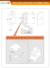 Omni P2-S13/DM Dimmer Switch & 1-Way Switch in Plate (Flush Type) - ToolsSavvy.ph