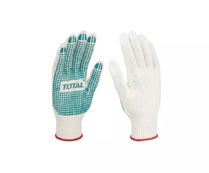 Total TSP11102 Knitted & PVC Dots Cotton Gloves - ToolsSavvy.ph