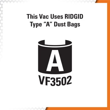 Ridgid VF3502 High-Efficiency Vacuum Dust Bag (Size A) - ToolsSavvy.ph