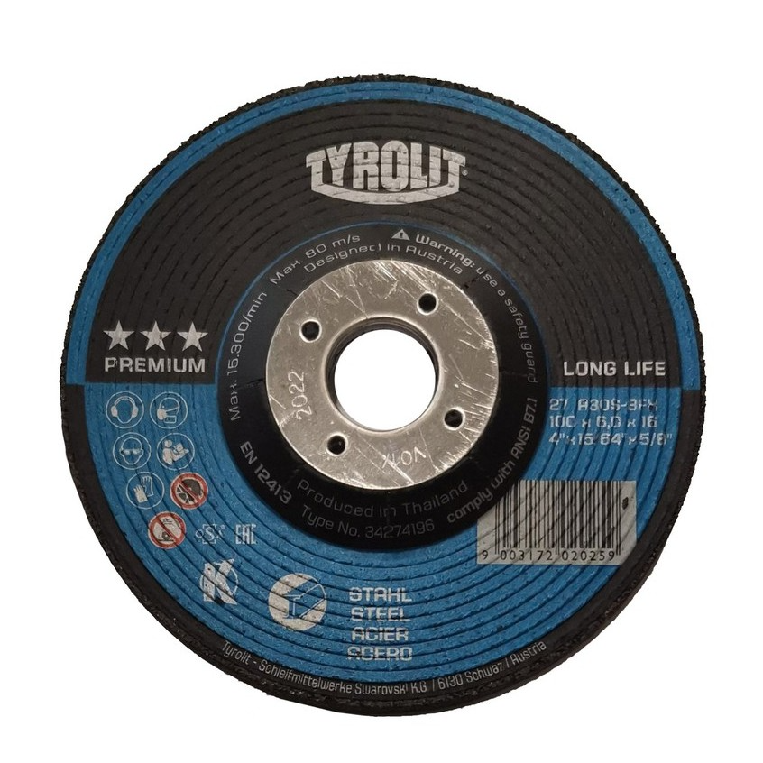 Tyrolit A30S-BFX Grinding Disc 4" [Premium] - ToolsSavvy.ph