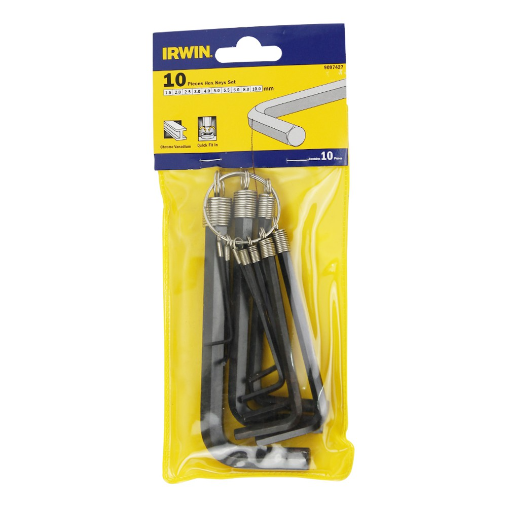 Irwin T9097427 Hexagonal Allen Wrench Set 10pcs (Metric) - ToolsSavvy.ph