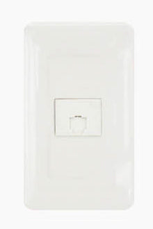 Omni P1-ET Telephone Outlet 4 Pins in Plate (Flush Type) - ToolsSavvy.ph