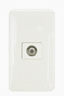 Omni P1-TV TV Cable Outlet in Plate (Flush Type) - ToolsSavvy.ph