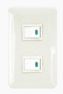 Omni P2-S14 2pc 1-Way Illuminated Switch in Plate (Flush Type) - ToolsSavvy.ph