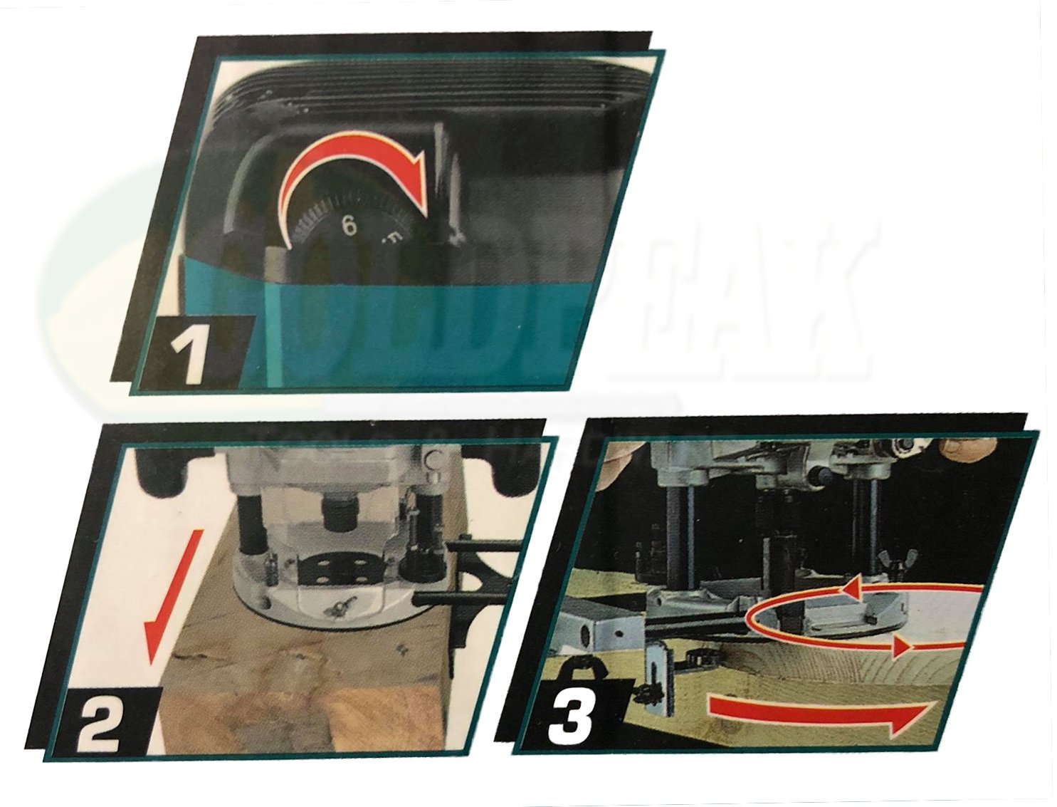 Total TR11122 Plunge Router (Variable Speed) Secondary image