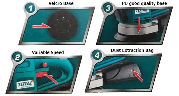 Total TF2041501 Rotary Sander - ToolsSavvy.ph