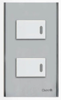 Omni SP2-S14 2pc 1-Way Illuminated Switch in Stainless Plate 16A (Wide Series) - ToolsSavvy.ph