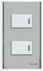 Omni SP2-S14 2pc 1-Way Illuminated Switch in Stainless Plate 16A (Wide Series) - ToolsSavvy.ph