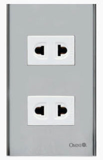 Omni SP2-WU Universal Outlet in Stainless Plate 16A (Wide Series) - ToolsSavvy.ph