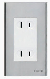 Omni SP3-WD Duplex Convenience Outlet in Stainless Plate 16A (Wide Series) - ToolsSavvy.ph