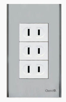 Omni SP3-WR 3pc Regular Convenience Outlet in Stainless Plate 16A (Wide Series) - ToolsSavvy.ph