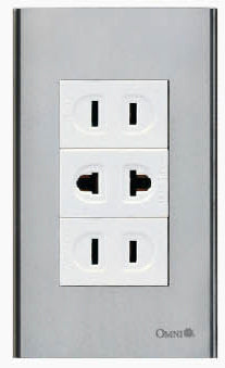 Omni SP3-WR/WU/WR 2pc Regular Convenience Outlet & Universal Outlet in Stainless Plate (Wide Series) - ToolsSavvy.ph