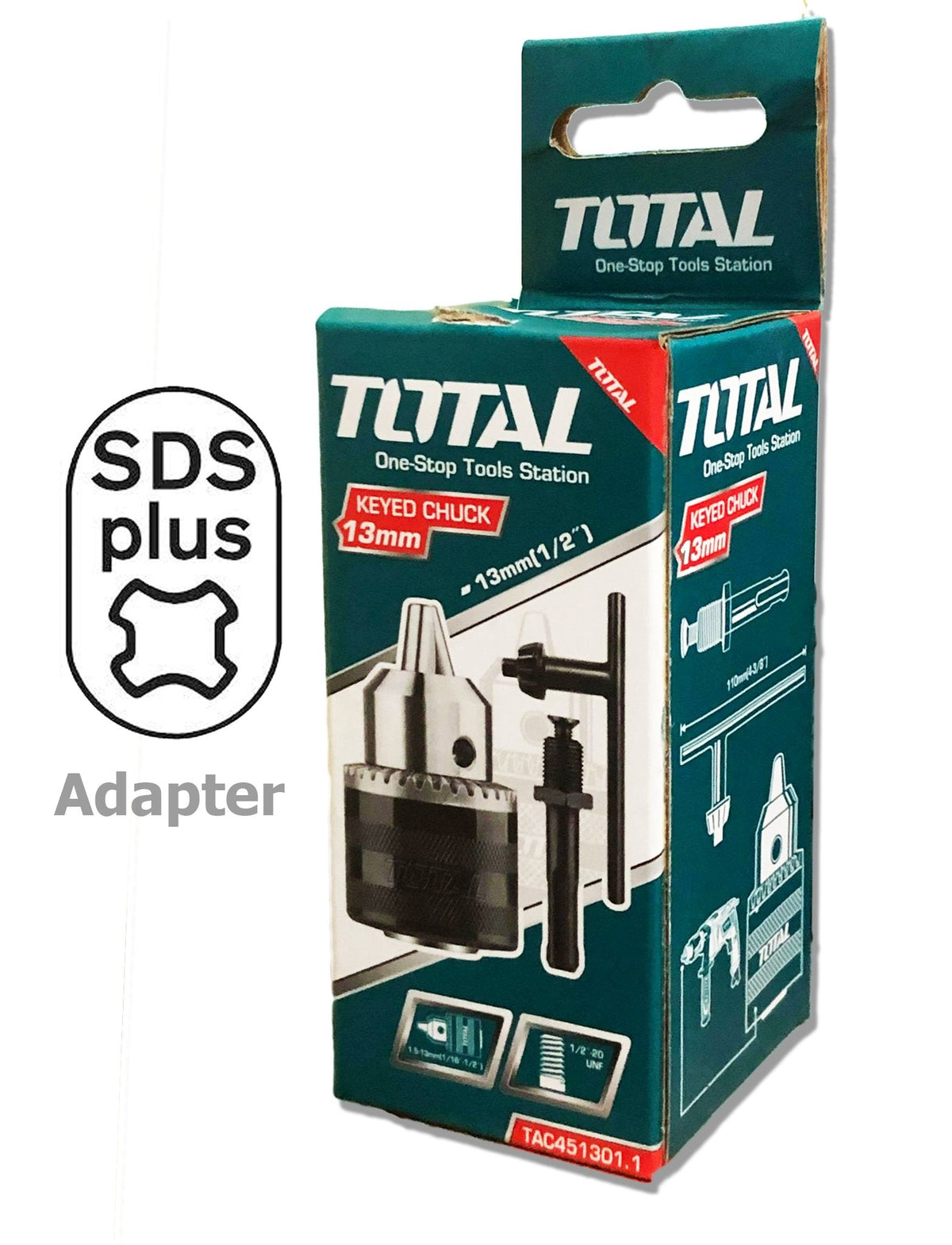 Total TAC451301.1 SDS-plus Adapter with Drill Chuck - ToolsSavvy.ph