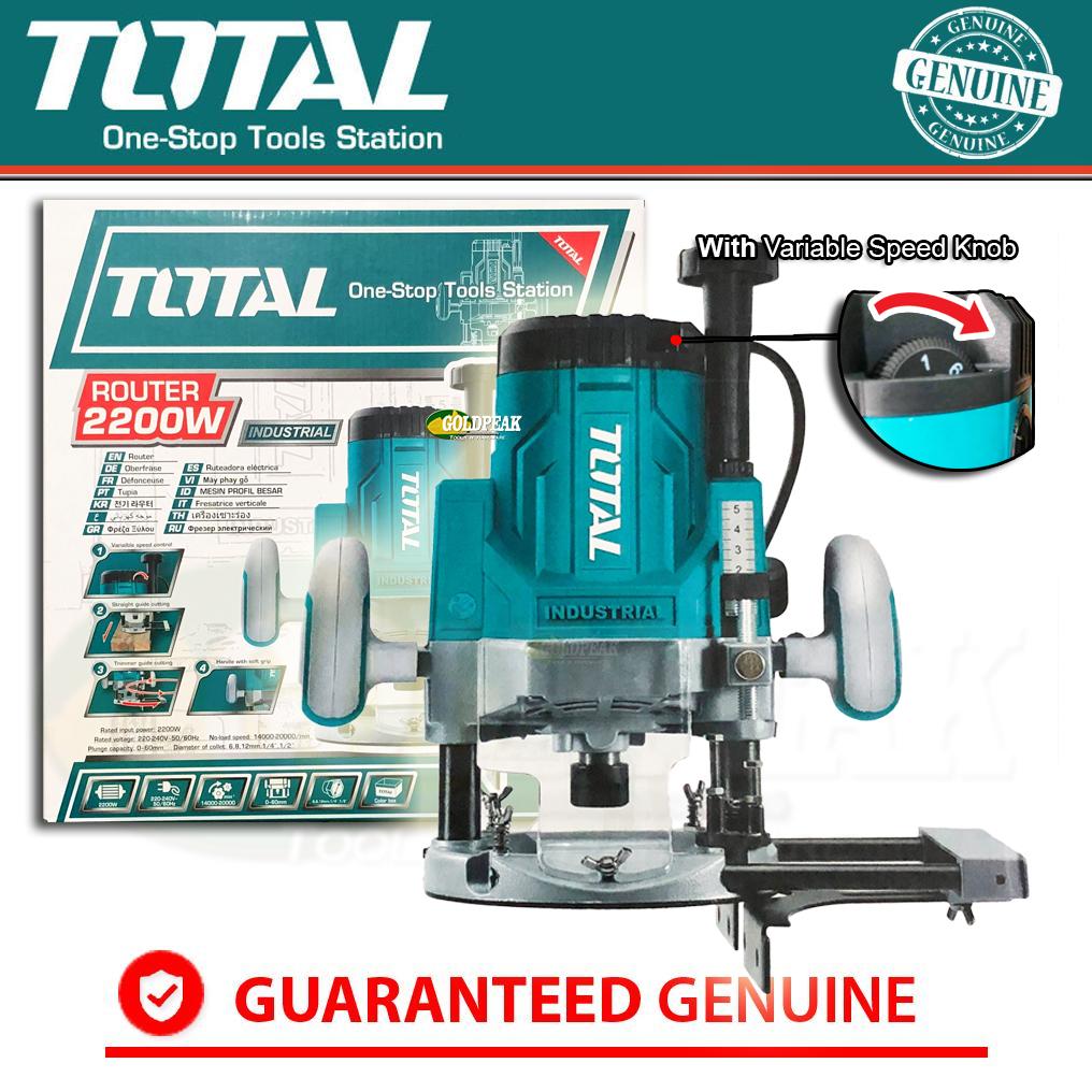 Total TR111226 Plunge Router (2200W) - ToolsSavvy.ph