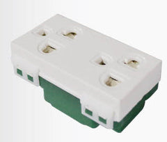 Omni WWU-402 Duplex Universal Outlet with Ground 16A (Wide Series) - ToolsSavvy.ph
